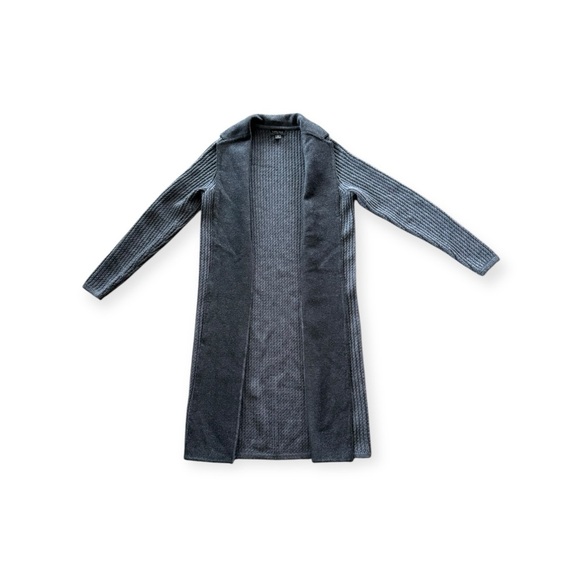 Carlisle Collection Cardigan long gray merino wool small - Picture 4 of 9